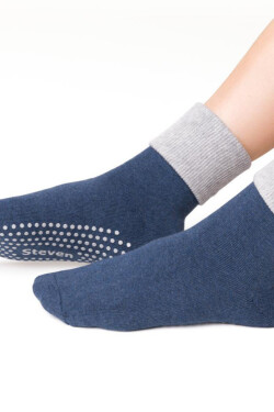 Dámske ponožky s protišmykovou úpravou ABS 126 DENIM MÉLANGE 38-40