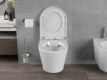 MEXEN/S - Rico Závesná WC misa Rimless vrátane sedátka s slow, Duroplast, biela 30720200