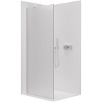 CERANO - Sprchová zástena Walk-in Onyx YL/P - 8 mm - okrúhla vzpera - chróm, mliečne sklo - 30x200 CER-8050BD71940