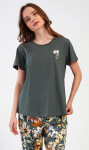Dámske capri pyžamo Marie khaki 4XL
