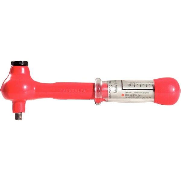 3/8" mini momentový kľúč s ochrannou izoláciou a obojstrannou račňovou hlavou, 5-25 Nm KS Tools 117.1184; 117.1184