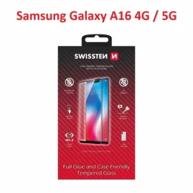 Swissten FULL GLUE COLOR FRAME CASE FRIENDLY sklo pre Samsung A166B/A165F Galaxy A16 5G/4G čierna (54501869)