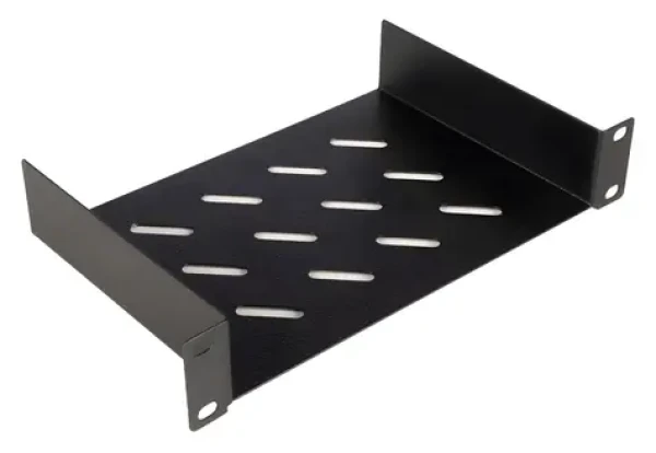 Equip 10" čierna / Polica pre rack / 1U / pevná / hĺbka 150 mm / nosnosť 100 kg (EZFS-10-1-15-B)