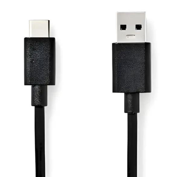 Nedis USB-A - USB-C 3.2 Gen1 čierna / Kábel USB / 15 W / 5 Gbps / 1 m (CCGL61600BK10)
