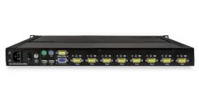 StarTech 1U LCD KVM konzola 8 portov / KVM prepínač / 17 "TFT LCD 1280x1024 / PS/2 / 19" rack / čierna (RKCONS1708K)