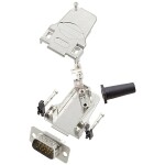 Encitech D45ZF09-HDP15-W-K 6355-8064-01 sada D-SUB kolíkové lišty 45 ° Pólov: 15 spájkovaný 1 ks; 6355-8064-01