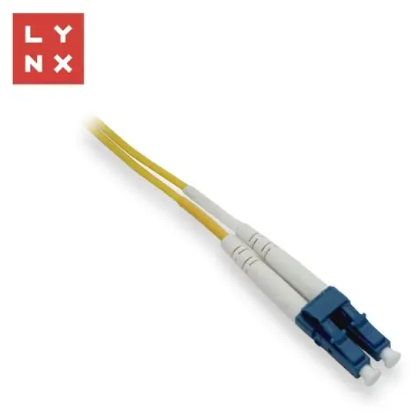 Lynx LC-LC 0,5 m žltá / Optický patch kábel / Duplex / SM 9/125 µm OS2 (LX-DPX-LC/LC-OS2-05)