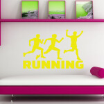 Veselá Stena Samolepka Running Farba: bílá, Veľkosť: 100 x 77 cm