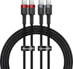 Baseus BSU4887 čierna / Kábel USB-C (M) - USB-C (M) / 1 m (BSU4887)