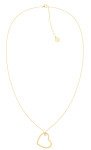 Tommy Hilfiger Slušivý pozlátený náhrdelník so srdiečkom Minimal Hearts 2780757