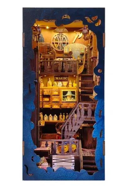 2Kids Toys 3D skladačka Zarážka na knihy Miniatúra domčeka Magická knižnica