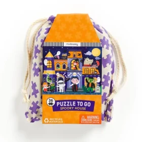 Mudpuppy Puzzle Strašidelný dom v látkovom vrecúšku