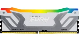 Kingston FURY Renegade biela RGB 24 GB / Operačná pamäť / DDR5 / 8400 MHz / CL40 / CUDIMM / XMP 3.0 (KF584CU40RWA-24)