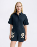 Thinking MU Navy Fish Patch Roberta Jumpsuit BLUE S