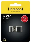 INTENSO Micro Line 16GB čierna / Flash disk / USB 2.0 / čítanie 16,5 MB/s / zápis 6,5 MB/s (3500470)