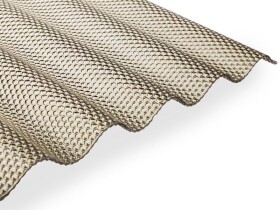 Polykarbonátová vlnitá doska (bronz) Guttagliss WABE, 3000 × 1050 mm – 3,15 m²
