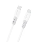 Dudao L25SC biela / Dátový kábel / USB-C - USB-C / 60W / 2 m / silikónové opletenie