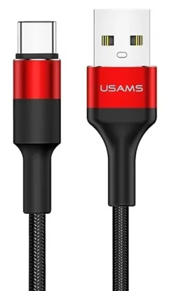 USAMS SJ221 U5 červená / dátový kábel / USB-C / 2A / 1,2 m (SJ221TC02)