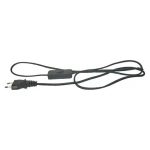 EMOS Flexo šnúra s vypínačom / PVC / 2x0.77mm / 3m / čierna (2402730232)