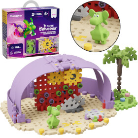 Mamido Marioinex Drak Diplodok a Scéna Mini wafle kocky 148 ks + figúrka ZA5502