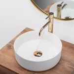 REA - Umývadlo na dosku Sami Marble 36x36 biela REA-U8703