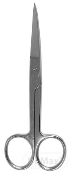 NOŽNICE CHIRURGICKÉ ZAHNUTÉ HROTNATÉ 13 cm