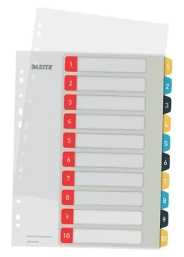 Leitz Cosy A4 Celoplastové registre popisovateľné na počítači 1-10 (12470000)