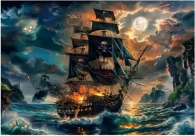 Clementoni 21738 Puzzle Piráti prekliatych morí 300 dielikov