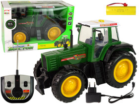 Mamido Zeleno-Čierny Traktor R/C Diaľkovo Ovládaný 38 cm
