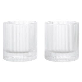 Ferm Living Poháre Ripple Tumbler Clear – set 2 ks