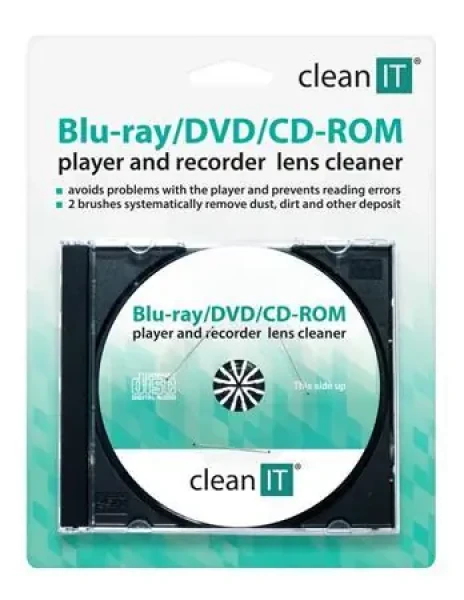 Clean IT čistiace CD pre optické mechaniky / Čistiace CD / Blu-ray, DVD, CD-ROM / 6 čistiacich kefiek (CL-320)