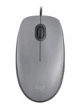 Logitech Mouse M110 Silent šedá / optická myš / USB / 1000dpi / 3 tlačidlá / 1.8m (910-006760)