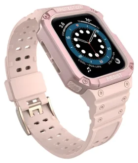 Hurtel Ochranné puzdro s remienkom pre Apple Watch 38/40/41 mm ružové / Puzdro s remienkom / 38/40/41 mm