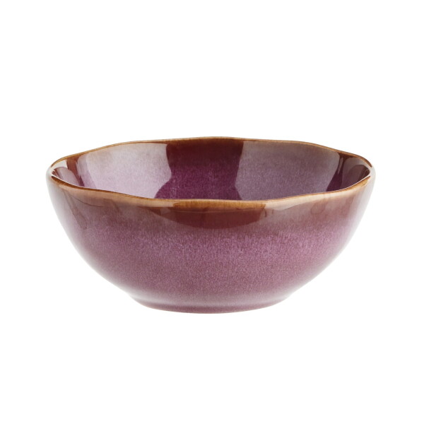 MADAM STOLTZ Kameninová miska Plum Reactive Glaze Small