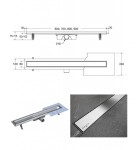 BESCO - Odtokový žľab VIRGO DUO - Rozmer A - 90 cm ZLOL90VD
