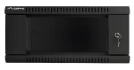 Lanberg WF01-6404-10B čierna / Nástenný rozvádzač / 19" / 4U / 600×450 mm / sklenené dvere / flat pack (WF01-6404-10B)