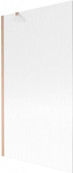 MEXEN/S - Next vaňová zástena FIX 100 x 150, prúžky, meď kartáčovaná 895-100-000-00-09-65