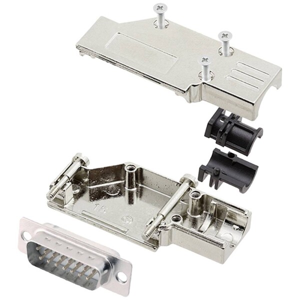 Encitech DCMR15-FK-DBP-W-K 6355-8065-02 sada D-SUB kolíkové lišty 90 ° Pólov: 15 spájkovaný 1 ks; 6355-8065-02