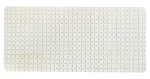 MSV QUADRO Premium protišmyková podložka do vane biela / SBS kaučuk / odtokové otvory / 36 x 76 cm