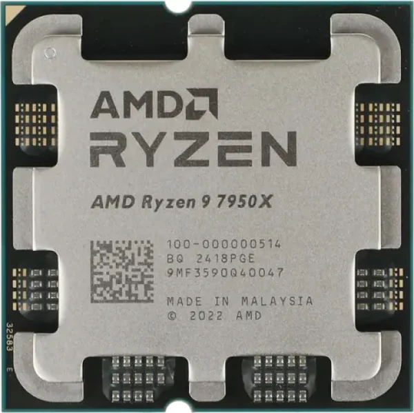AMD RYZEN 9 7950X @ 4.5GHz - TRAY / Turbo 5.7GHz / 16C32T / L2 16MB L3 64MB / AM4 / Zen 4 / 170W (100-000000514)