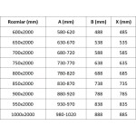 MEXEN - Exo sprchové dvere krídlové 75, transparent, čierna 817-075-000-70-00