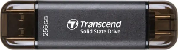 Transcend ESD310C Externý SDD 256GB sivá / USB-A/C 3.2 Gen 2 / R: 1050MBs / W: 950MBs (TS256GESD310C)