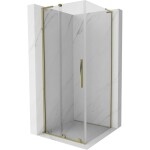 MEXEN/S - Velar L sprchovací kút, posuvné dvere 110 x 110, transparent, zlato 871-110-110-03-50