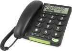 Doro PhoneEasy 312cs čierna / Telefón / šnúrový / veľké tlačidlá / kompatibilný so slúchadlami (380005)