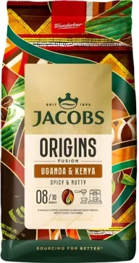 Jacobs Zrnková káva Uganda Kenya Espresso 1 kg / Intenzita chuti 8/10