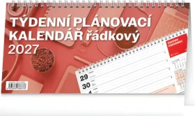 NOTIQUE Plánovací riadkový 2027 / Stolný kalendár / 25 × 12,5 cm