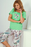 Taro Lia 3344 cr/r M-XL W25 dámske pyžamo zelená L