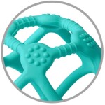 BABYONO Hryzačka silikónová Ortho loptička modrá 0m+