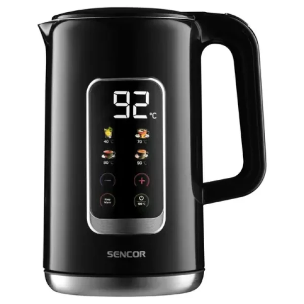 Sencor SWK 0951BK čierna / Rýchlovarná kanvica / 2200W / 1.7L (8590669360307)