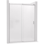 CERANO - Sprchové posuvné dvere Santoro - ľavá - 6 mm - chróm, mliečne sklo - 130x195 CER-662011